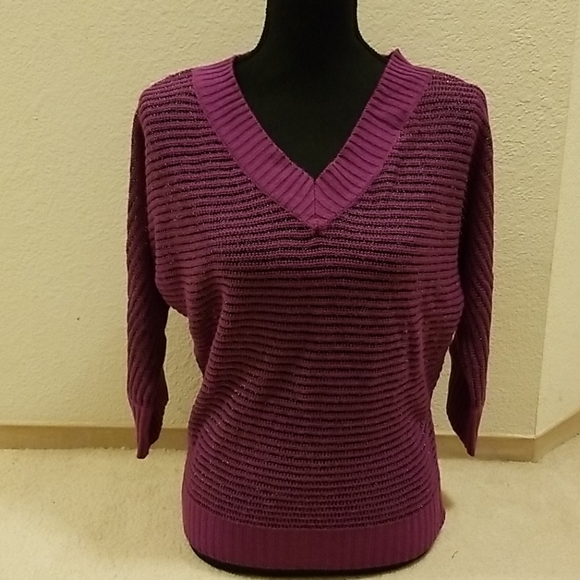 Purple metallic threading top - Picture 1 of 4